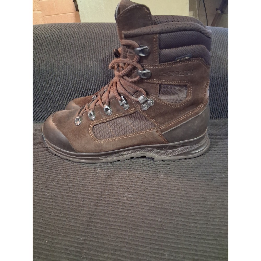 Lowa Gore-Tex Hiking Boots Mens 10 Brown Suede Waterproof Tactical Outdoor Shoes